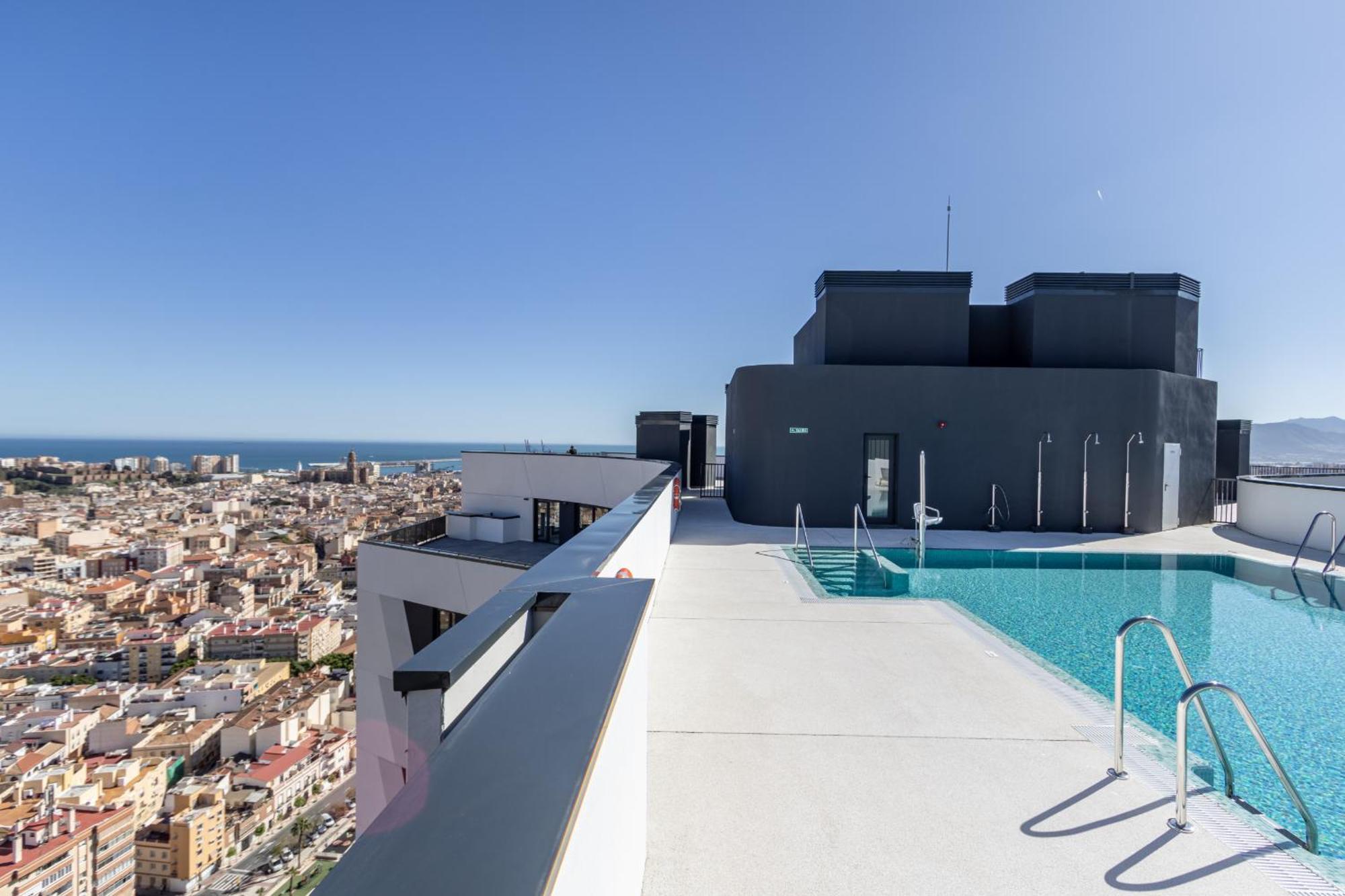 Malaga Skyline 1 Pool & Parking Free Apartment Ngoại thất bức ảnh